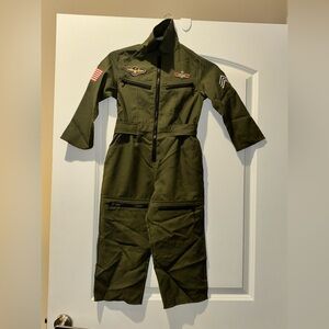 Top Gun Kids Green Flight Suit Costume